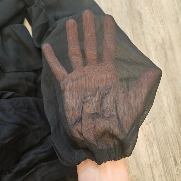 Abercrombie & Fitch Dress Womens XSP Mini Long Sleeve Ruffle Tiered Romantic - Picture 7 of 14